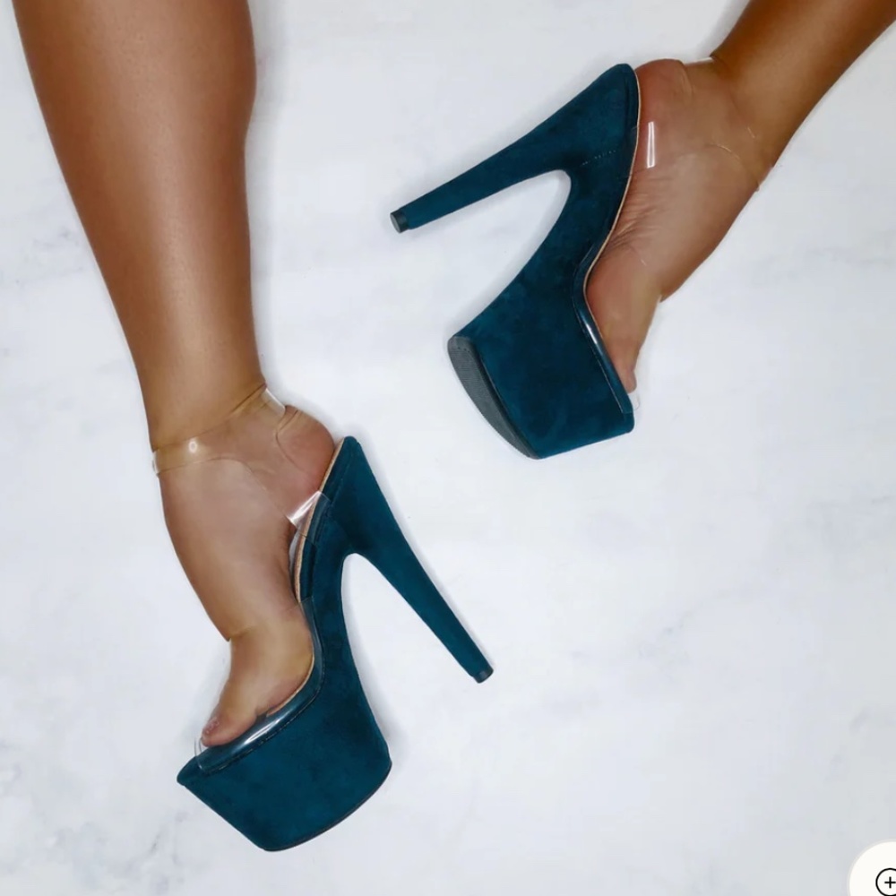 Hella Heels Teal Stilettos